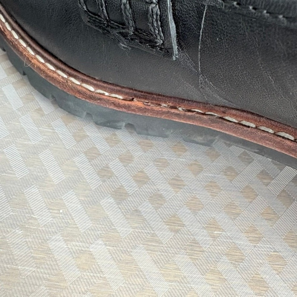 Madewell Black The Corrine Leather Lugsole Loafers Women's Size 8 - Picture 7 of 9